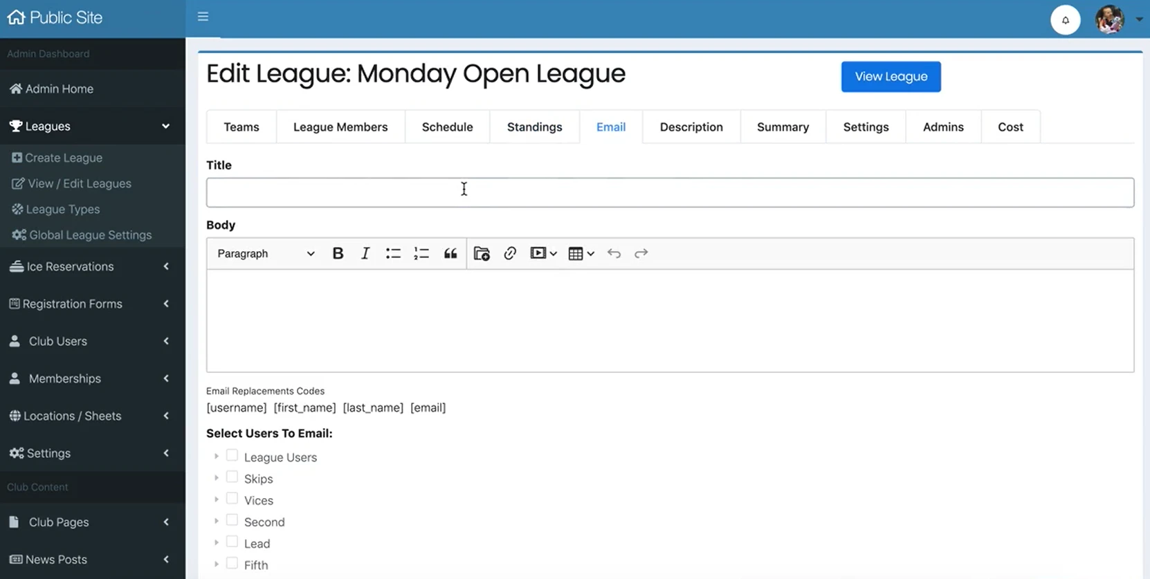 screenshot of Sports Carnival